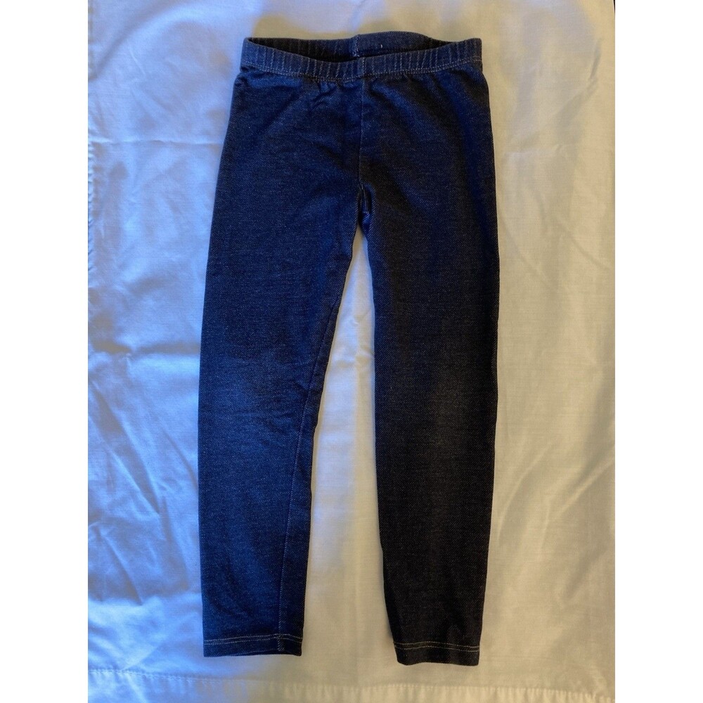 4T Cat & Jack girl clothes - 1 piece pants | solid dark blue theme